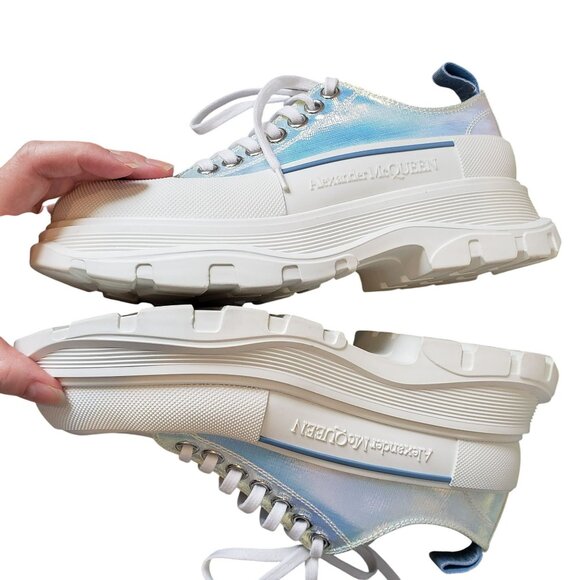 Alexander McQueen Iridescent Y2K Sneakers Gothcore Fairy Punk Dopamine Dressing - Picture 16 of 16